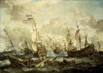 Landscapes Painting - naval battle classical